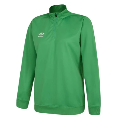 Image of Umbro Womens/Ladies Club Essential Half Zip Sweatshirt (Emerald) Size 2XL