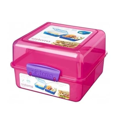 Image of Sistema 9436267969353 Lunch Box, Plastic, Rose