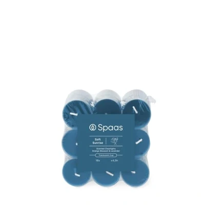 Image of Spaas Scented Clearlights flatpack x18 4.5h, Soft Sunrise, Blue
