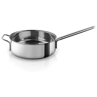 Image of Eva Trio Stainless Steel Sauté Pan 24 cm Ideal for Quick Frying and Sautéing Thanks to the Deep Sides, Saute is also suitable preparing sauces stews, Polished
