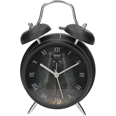 Image of Nemesis Now Black Cat &#039;His Master&#039;s Voice&#039; by Lisa Parker Alarm Clock