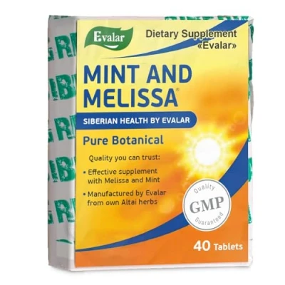 Image of Evalar Melissa Mint Siberian Herbs Relaksozan 40 Tabs