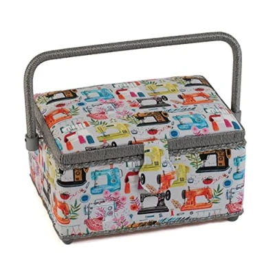 Image of Hobby Gift Medium Sewing Craft Storage Box, Rectangle, Machines