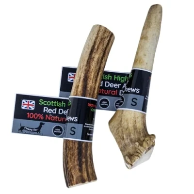 Image of Deer Antler Chews (Pack of 2), Scottish Dog Chews, Naturally Shed, Long Lasting, 100% Natural Antlers For Dogs, Chew Small 60 80g