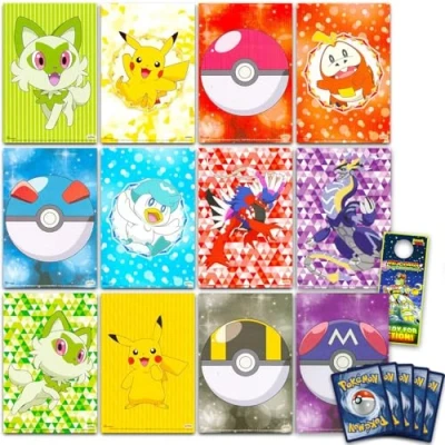 Image of Nintendo Pokemon Mini Poster Set Room Decor Bundle with 12 Wall Art Posters Plus Cards, More 6&quot; x 4&quot;