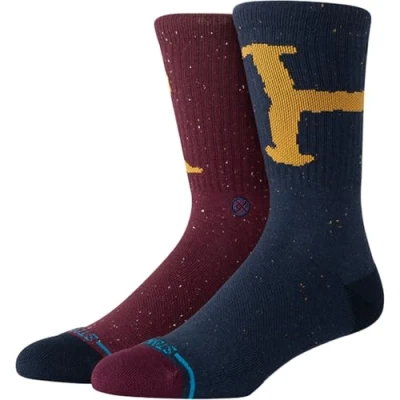 Image of Stance Ron and Harry Crew Socks Potter Navy Multi Calf Large