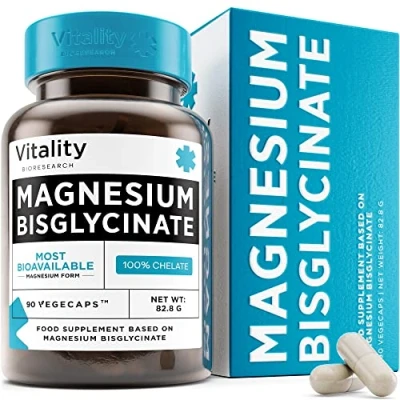 Image of Magnesium Glycinate Supplements 300mg, High Strength Bisglycinate Capsules for Men and Women, Chelated Immune Syetem, Sleep Muscle Recovery 90
