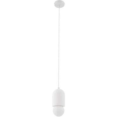 Image of Lindby pendant light Nielson, Ø 11 cm, white, plaster