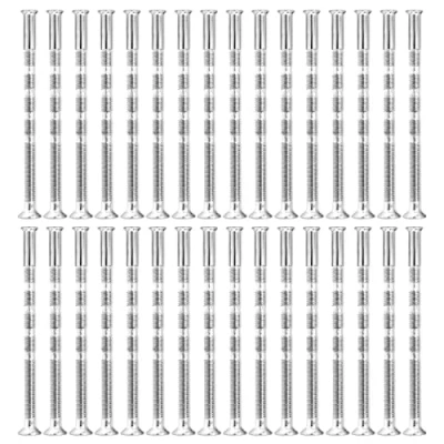 Image of 32 Sets M3 Door Handle Screws Nickle Plated Connecting Fixing Sleeve Bolts Male to Female for Escutcheons Roses Knobs Cabinet Drawer