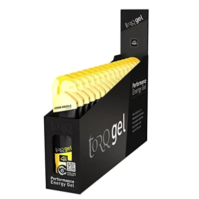 Image of Torq Energy Gels Lemon Drizzle Pack of 15 Ultimate On The Go Quick Release 30g Carbohydrates Running/Cycling/Sports 5 Key Electrolytes Natural &amp; Vegan
