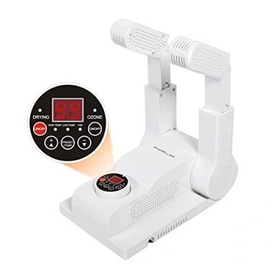 Image of [Upgraded Temperature Control] FORLIM Boot Dryer for Work Boots Shoe with 24 Hour Delay Timer, Portable Glove &amp; Warmer, Automatic Shut Off Folding Design, Smart Panel(White)