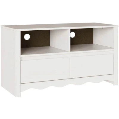 Image of vidaXL TV Cabinet &quot;DRAMMEN&quot; White 99x43x55 cm Solid Wood Pine