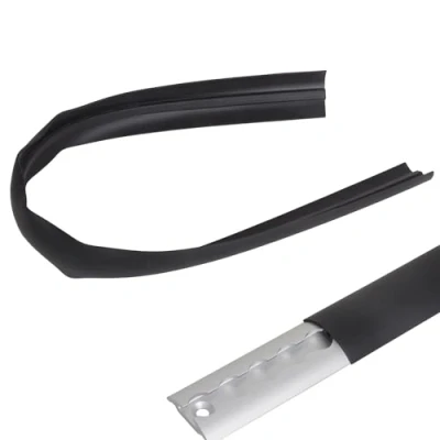 Image of Porotmotor Full Coverage L Track Cover Strip (Rounded), 39.3inch (100cm) Filler Press In Rubber Floor Anchorages