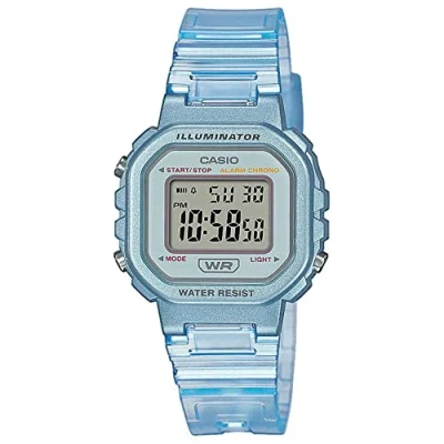Image of Casio Unisex 30.00mm Quartz Watch with Clear Digital dial and Blue Plastic/Resin Bracelet Strap LA 20WHS 2AEF
