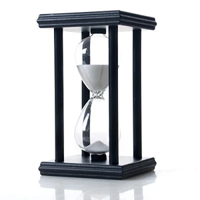 Image of Bellaware 15 Minutes Hourglass, Wood Sand Timer