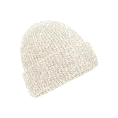 Image of Beechfield Cosy Ribbed Beanie Cuffed Design Almond Marl
