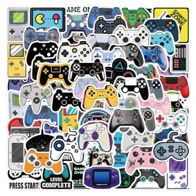 Image of 100 Pcs Game Player Stickers for Kids Teens Adults Boys Girls Gift,Stickers Pack Laptop,Skateboard,Luggage,Car,Bike, Cup,Computer,Water Bottle Decor,Game Vinyl Waterproof Sticker Decals