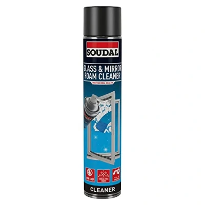 Image of BC Profiles Soudal Glass and Mirror Foam Aerosol Professional Quality, Cleaning Agent Spray Cleaner Effectively Removes Grease, Dirt from Windows Surfaces Quickly 750ml