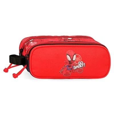 Image of Marvel Go Spidey Double Case Red 23x9x7cm Polyester, red,