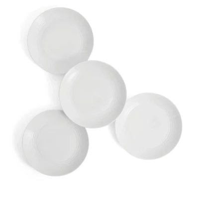 Image of Royal Doulton Dinner Plates, Stoneware, Designed to Mix &amp; Match, Gordon Ramsay Maze 28cm/11in, White, Set of 4