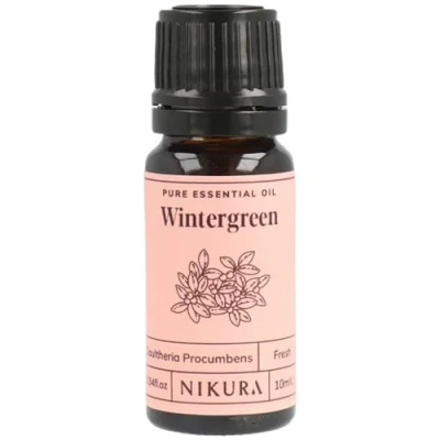 Image of Nikura Wintergreen Essential Oil 10ml 100% Pure Natural Oils Perfect for Aromatherapy, Diffusers, Humidifier Great Self Care, Muscle Ache, Skin Vegan &amp; UK Made