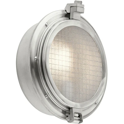 Image of Clearpoint 1 Light Outdoor Wall Brushed Aluminium IP44, E27