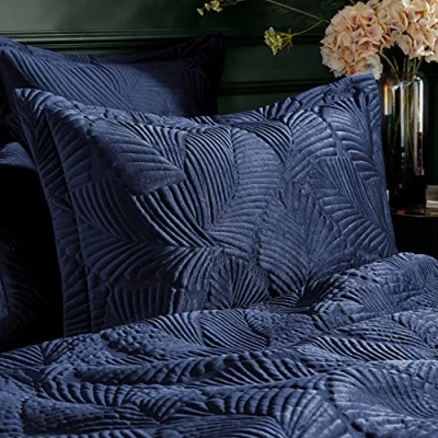 Image of Paoletti Palmeria Oxford Pillowcase, Navy, 50 x 75 cm