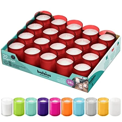 Image of Bolsius Pack of 20 Relight Refills Red H65 x L260 W 208mm Homewares