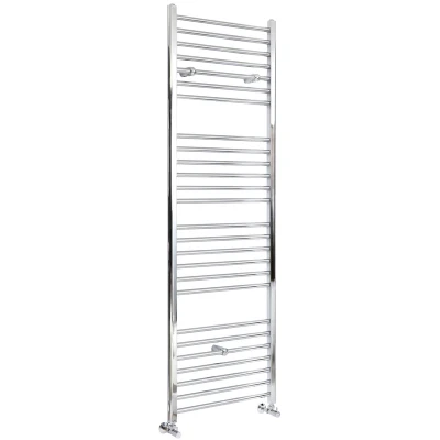 Image of Milano Kent Chrome Straight Bar Heated Towel Rail 1800mm x 400mm