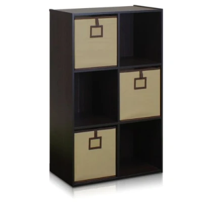 Image of Furinno Bookcases, Wood, Espresso, one Size
