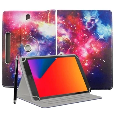 Image of EKAM Universal Case for 10 inch Tablet, 9inch 10inch Fits Samsung Tab A7/A8, A9 plus 11&quot;,iPad 9.7/10.2,iPad 10.9 2022, Lenovo M10, Fire HD 10/Fire max 1 (Rainbow)