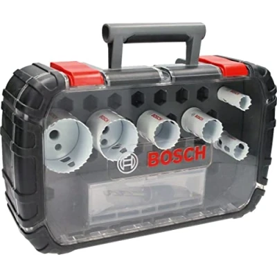 Image of Bosch Professional 9 pcs. Hole Saw Progressor for Wood &amp; Metal Set (for Plumbers, Ø 20 64 mm, Accessory Drill)