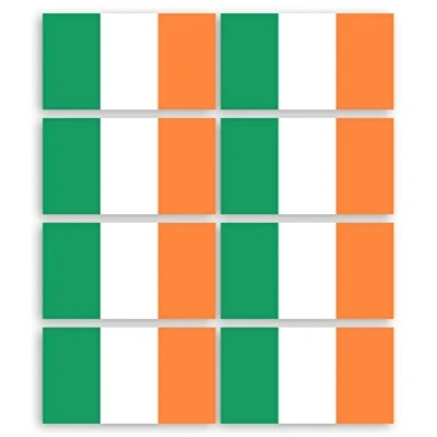 Image of 8 x 3cm Irish Flag Vinyl Stickers Ireland Travel Luggage Laptop Sticker #34240 (3cm 5.5cm (x8))