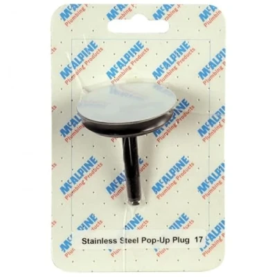 Image of McAlpine CARD 17 Stainless Steel Pop Up Plug PLUGSS50