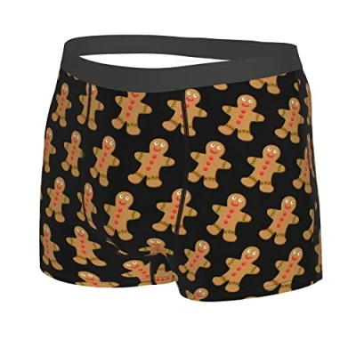 Image of 501 Christmas Gingerbread Men&#039;S Underwear Antibacterial Sports Undershorts Quick Dry Athletic Soft Boxers Shorts Xl