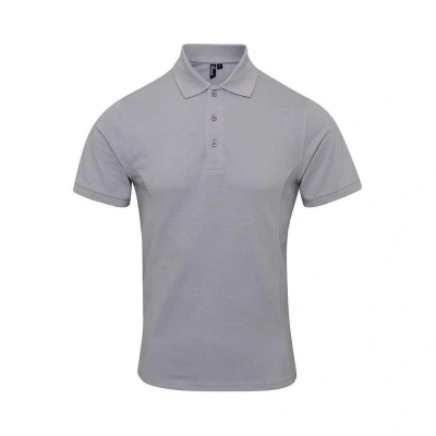 Image of Premier Mens Coolchecker Plus Piqu Polo Shirt (Silver) Size 2XL