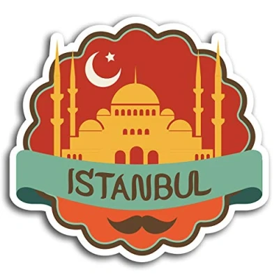 Image of 2 x 10cm Istanbul Turkey Travel Vinyl Stickers Sticker Laptop Luggage #19531 (10cm Wide)