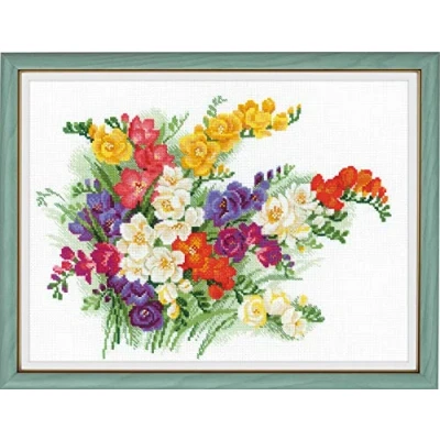 Image of RIOLIS Cross Stitch Kit 1561 Freesias