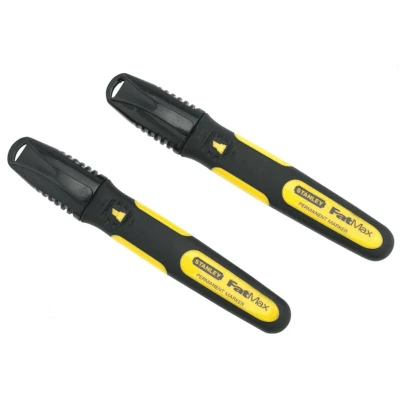 Image of Stanley Chisel Tip Marker Black (Pack 2)
