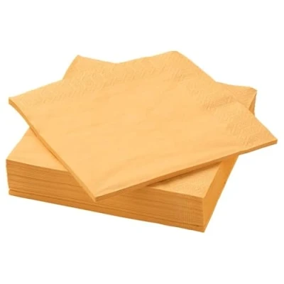 Image of Ikea FANTASTISK Paper Napkin Yellow (20 x 20 5 cm Pack of 50 Units