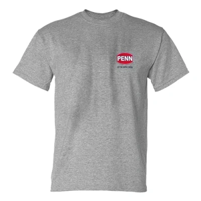 Image of PENN Men&#039;s Logo Short Sleeve T Shirt, Heather Grey, XL