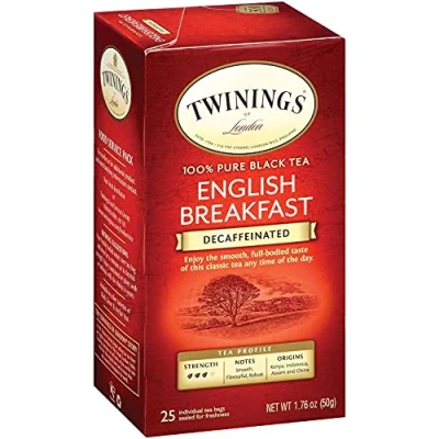 Image of Twinings Classics Naturally Decaffeinated English Breakfast Tea 25 Bags