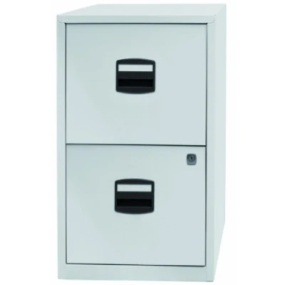 Image of Bisley Steel 2 Drawer Filing Cabinet Chalk White