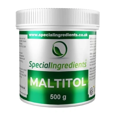 Image of Maltitol Powder 500g Premium Quality, Vegan, Non GMO, Gluten Free, irradiated Recyclable Container