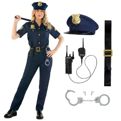 Image of Morph Police Costume Women Policewoman Fancy Dress Officer Cop Small