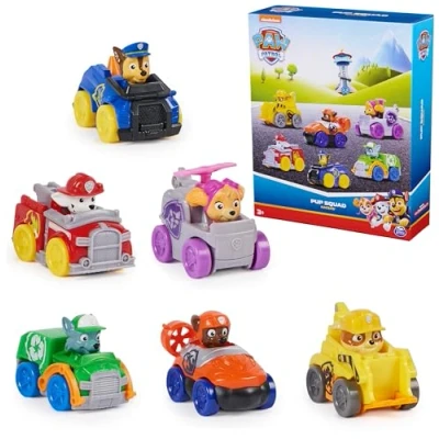 Image of Paw Patrol: Pup Squad Racers, 6 Piece Vehicle Gift Set, Kids’ Toys for Boys and Girls Aged 3 Up