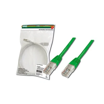 Image of DIGITUS network cable (RJ45) CAT 5e U/UTP Green 1 m
