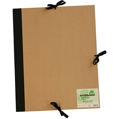 Image of Daler Rowney Earthbound, Portfolio, with Ribbon Ties and Flaps, A2 approx. 16.5 x 23.4in 42 59.4 cm, Tan