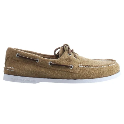Image of Sperry Men&#039;s A/O 2 Eye Suede Boat Shoe, Tan, 11 UK