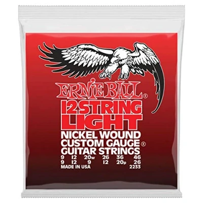 Image of Ernie Ball Light 12 String Nickel Wound Electric Guitar Strings 9 46 Gauge
